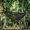Camping Hammock with Net, Lightweight Portable，with Warm Internal Cover & Tree Friendly Straps，Hammocks 6