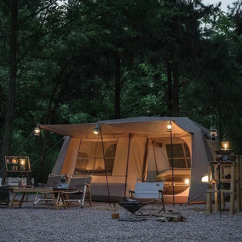 Outdoor Automatic Tent for 5-8 People 13㎡ Camping Hut Ridge Tent Space Large Gathering Waterproof camping tent portable tent