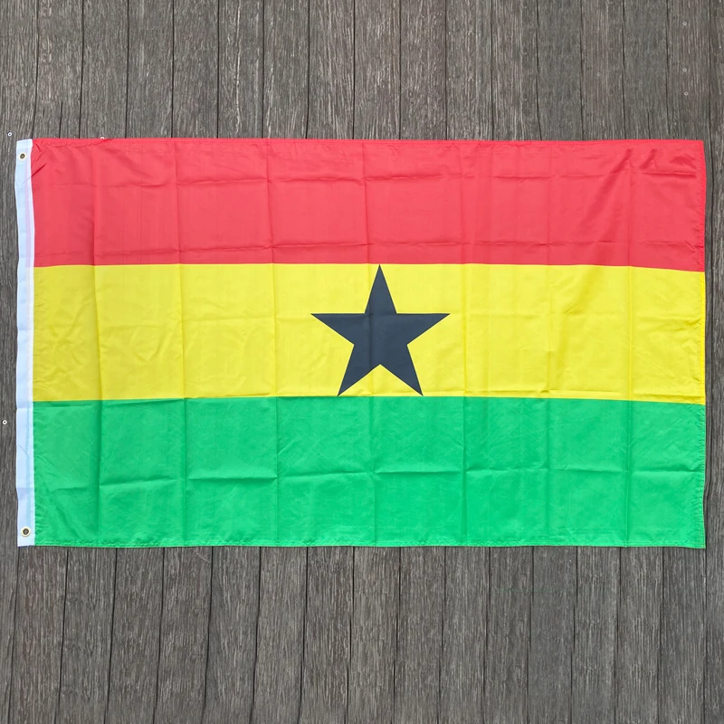 

xvggdg Ghana Flag 150x90cm Polyester National Flags Super-Poly Ghana Flag Banner