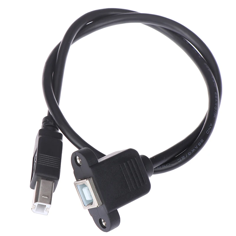 USB 2.0 유형 B 남성 - 유형 B 여성 프린터 연장 케이블(패널 장착 포함)