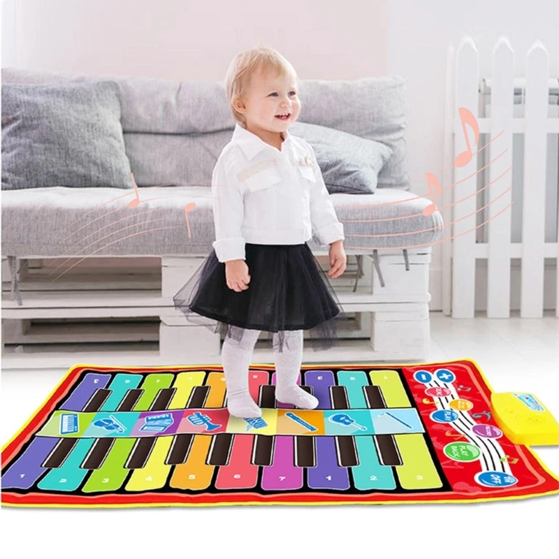

Music Piano Mat Toy for Toddler Baby Crawling Learning Music Keyboard Piano Playmat Portable Dance Mat Child Party Favor
