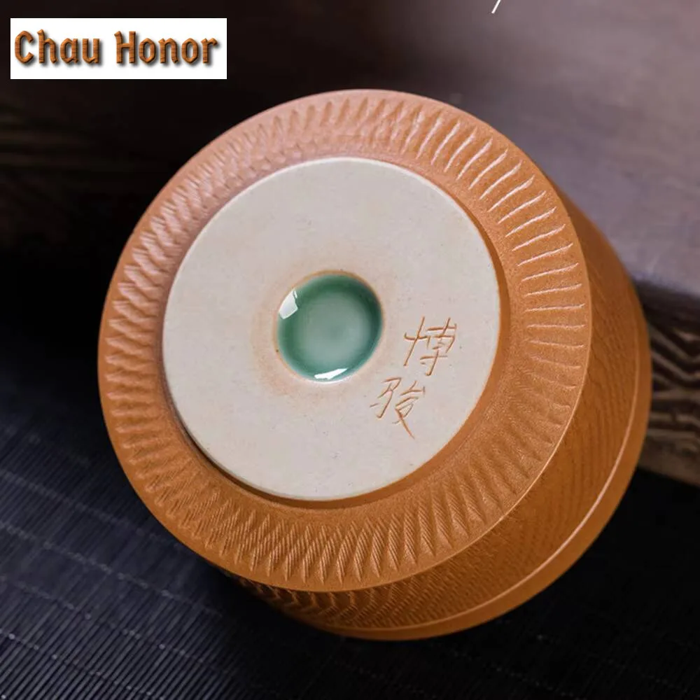 100ML Longquan Celadon Teacup Handmade Knife Jumping Ceramic Master Cup Vintage Water Jug Chazhan Tea Household Tableware Gifts