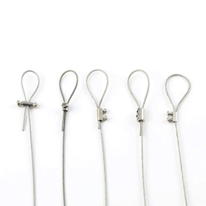 Adjustable Steel Wire Rope Buckle Telescopic Double Hole Thread Locker, Tightens DIY Lamp Hanging Code Accessories 0.8-4mm 10Pcs 3