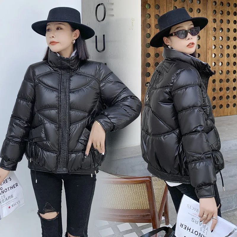 

Bright Clean Down New Korean Version Loose Short Slim Cotton Coat Cotton Coat