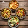 Steel Camping Tableware Set (4pcs) Campingmoon S395 Camping Bowl Plate Dinnerware Set 6