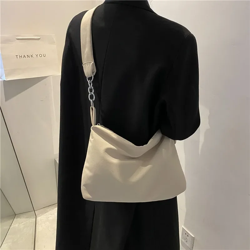 Crossbody Bag Black Crossbody for Women Girls Handbag Shopper Casual Solid Simple Chain Knotted Straps Messenger Shoulder Totes Bags crossbody bag,women shoulder bag