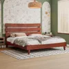 Solid Wood Bed Frame, 14 Inch Queen Size Japanese Bed Frame, Solid Wood Slats Support, No Box Spring Needed, Bed Frame 1