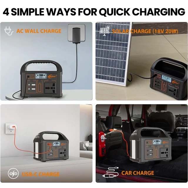 Portable Power Station 500W Powerstation with AC Outlets 460Wh LiFeP04 Battery for Outdoor Camping RV Home ﻿ 6