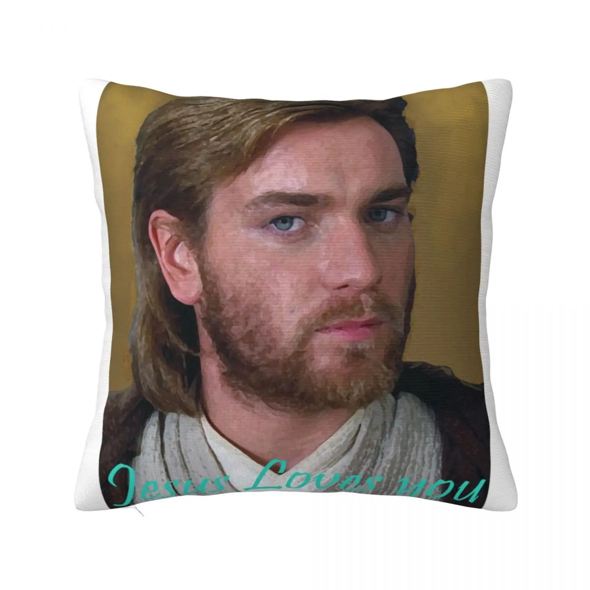 

Подушка для кровати с изображением космоса Иисуса любит вас (Ewan McGregor)