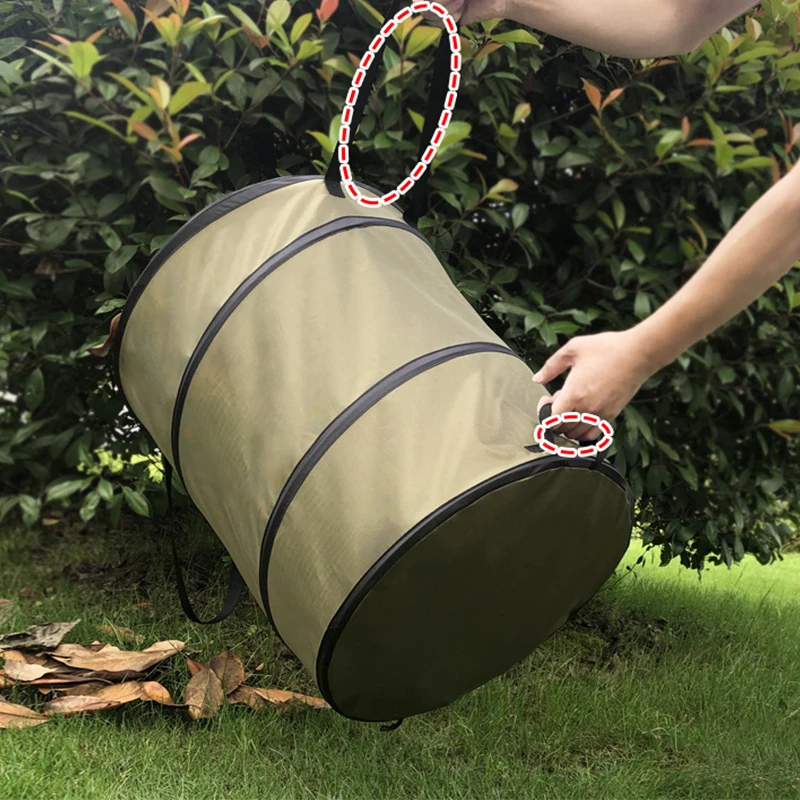 Garbage Storage Trash Bag Portable Collapsible Pop Up Garden Leaf Trash Can Flowers Garden Camping Grass Bin trash can garbage bags