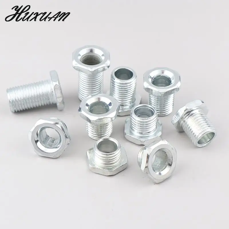 10pcs M10 8/10/13/15/20mm Tooth Tube With Nut For Lamps Hollow Screw Metal Pipe Teeth Whitening Thread Repair Lighting Base