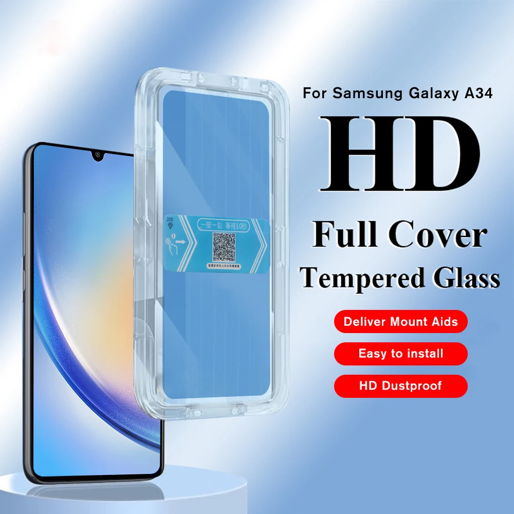 Per Samsung Galaxy A34 A54 A14 F54 5G A24 4G Smartphone Hd Proteggi Schermo Fast Film Pasting Strumenti Di Installazione In Vetro Temperato
