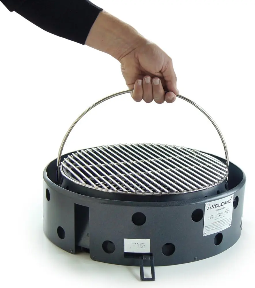 Volcano Grills 3-Fuel Portable Camping Stove/Fire Pit, Charcoal, Collapses Down to 5 inches; for Convenient Portability and Stor 5
