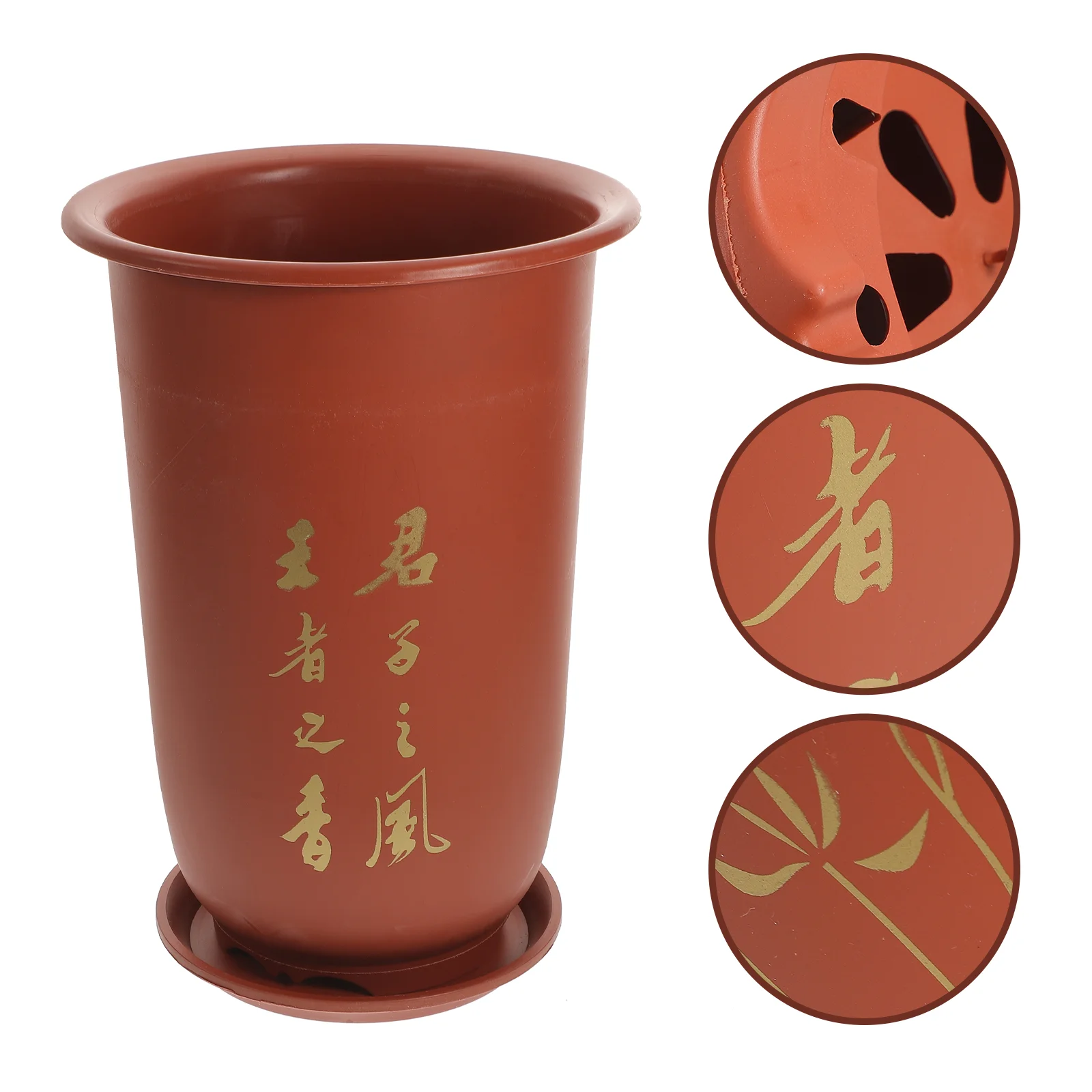 

2 Pcs Flowerpot Orchid Planting Pots Nursery Spring Outdoor Decor Vase with Saucer