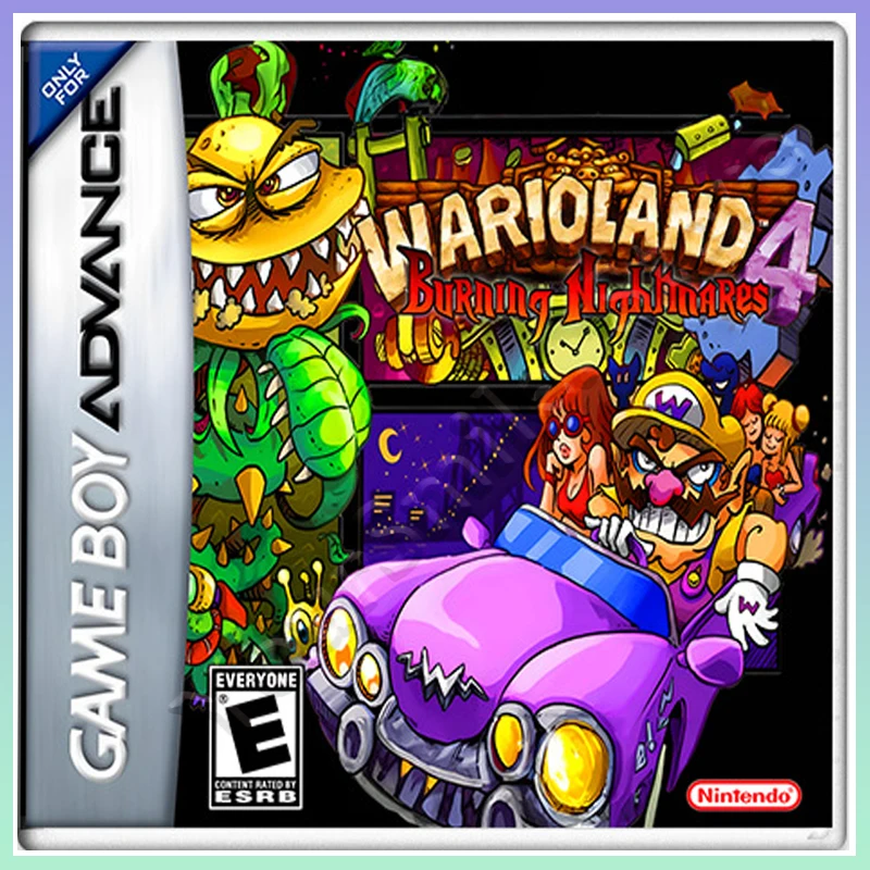 

Картридж игровой Wario Land в коробке с 4 сжигающимися кошмарами GBA/NDS