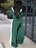 Fashion Striped Patchwork Women 2 Piece Set Wide Leg Pants and Jacket Long Sleeve Zipper Tops Loose Outfits Streetwear Tracksuit 4