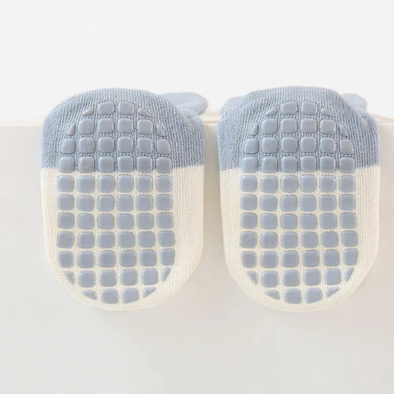 Cute Color Block Non Slip Socks for Kids