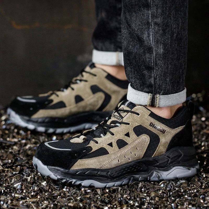 Scarpe isolanti leggere da uomo nuove scarpe antinfortunistiche antiperforazione antiurto scarpe da ginnastica da lavoro da uomo scarpe protettive alla moda 4