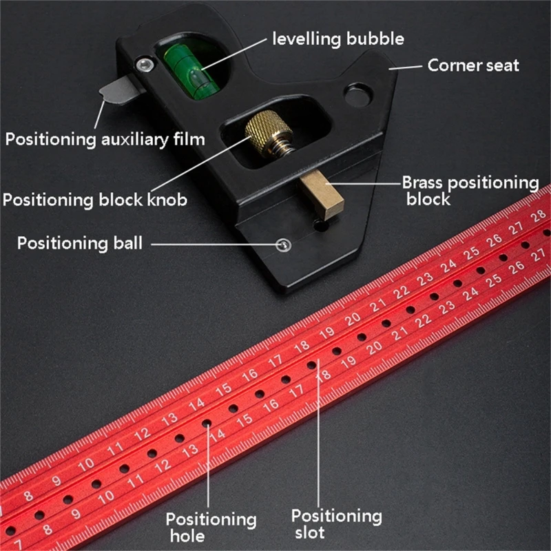 Centering Ruler 100 * 70mm Center Line Rule Center Angle Rule Round Bar  Mark Center Finder Angle Ruler Round Marker Bar Rule - Protractors -  AliExpress