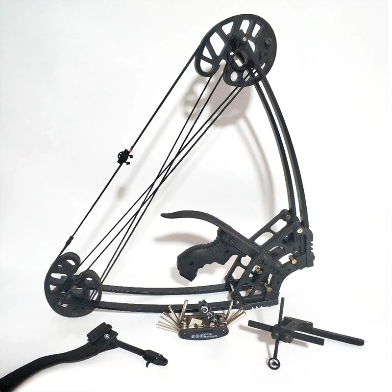50lbs Archery Compound Steel Ball Bow Triangle Bow Hunting IBO Speed