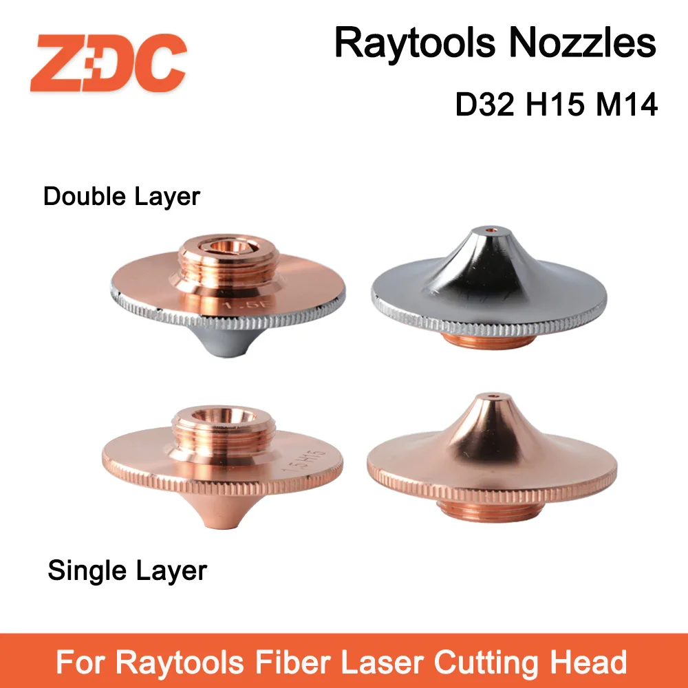 

Raytools High-speed Laser Nozzle Single Double Layer Dia.32mm Caliber 1.0-4.0mm For Raytools Fiber Laser Cutting Head