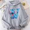 Cute Kawaii Disney Lilo & Stitch 26 English Letters Print Hoodie Y2K Hoody Sweatshirts Women's Winter Hoodies Couple Streetwear 1