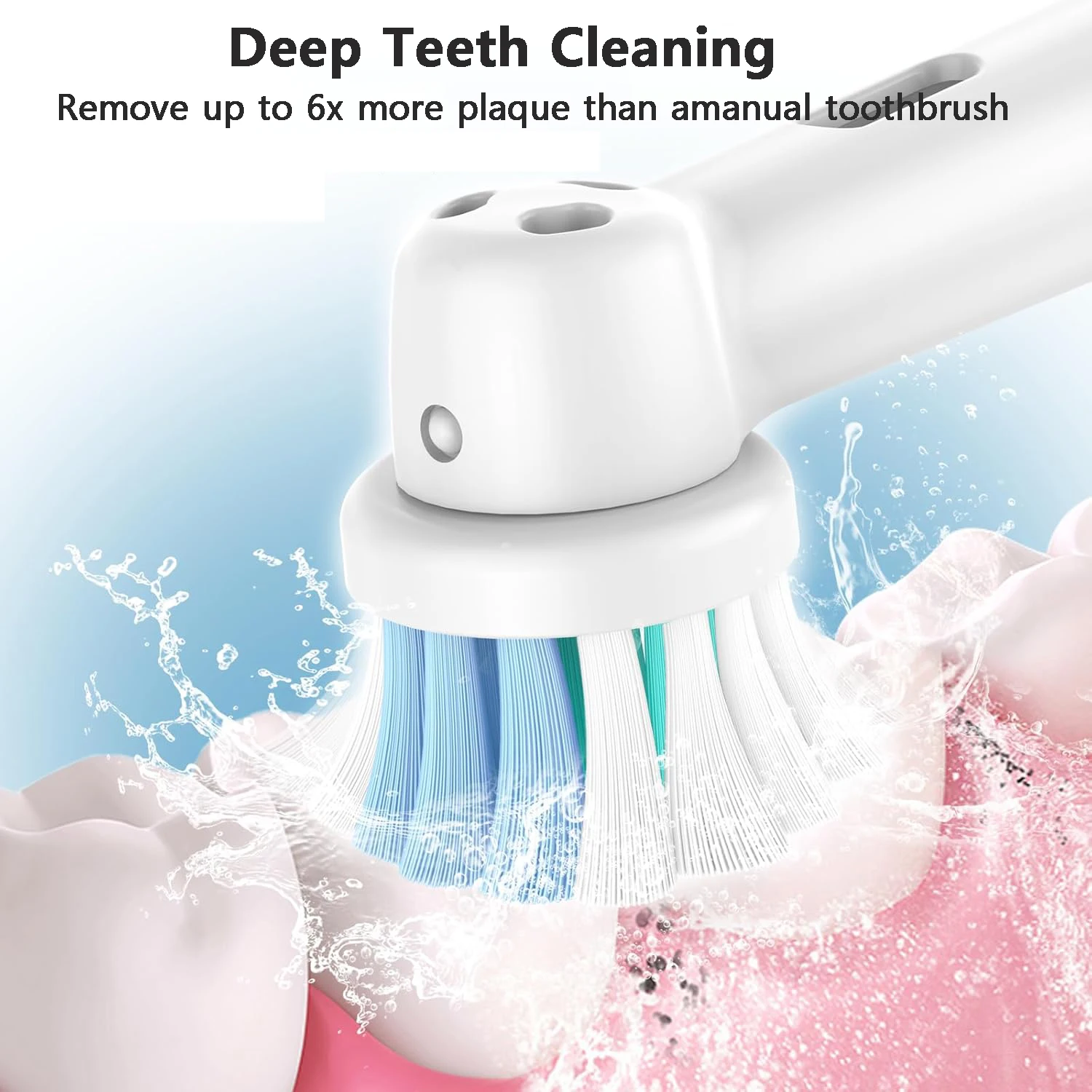 Replacement Toothbrush Heads Electric Toothbrush Brush Heads Rotating Replacement Brush Heads 4/8/16PCS Toothbrush Soft Heads