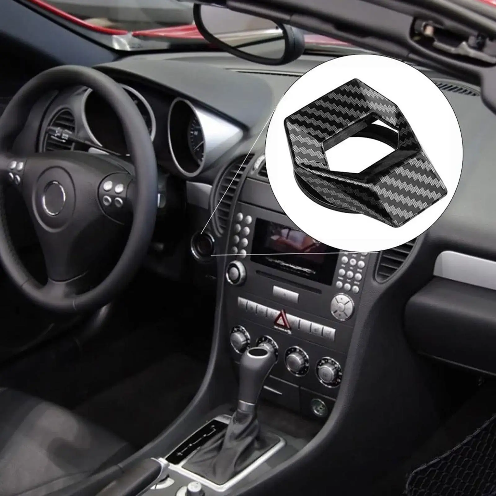Enhance your title with something more captivating yet concise. Here’s an improved version:

Stylish Decorative Engine Start/Stop Button Cover - Premium Auto Interior Accessory