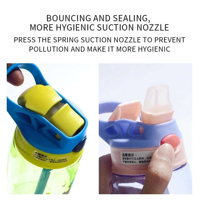 480Ml Kids Sippy Cup Water Bottles Creative Cartoon Feeding Cups With Straws And Lids Spill Proof Portable Toddlers Drinkware 5