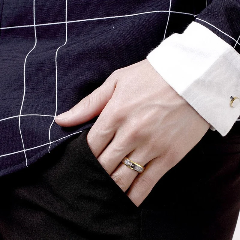 Wedding Couple Rings Women & Men Engagement Stainless Steel Jewelry