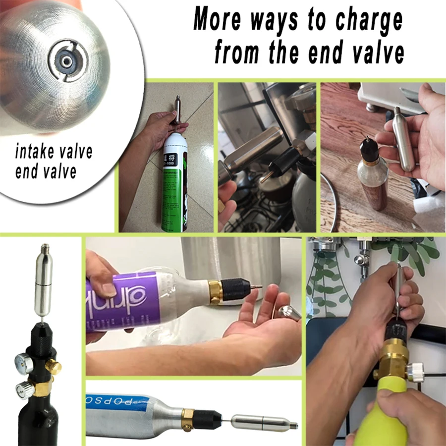 OTE Cápsulas de CO2 para hacer refrescos, 40 piezas, cartuchos de CO2 de 8 g adecuados para burbujeadores de agua, jarabe, refrescos, bebidas mixtas y cócteles