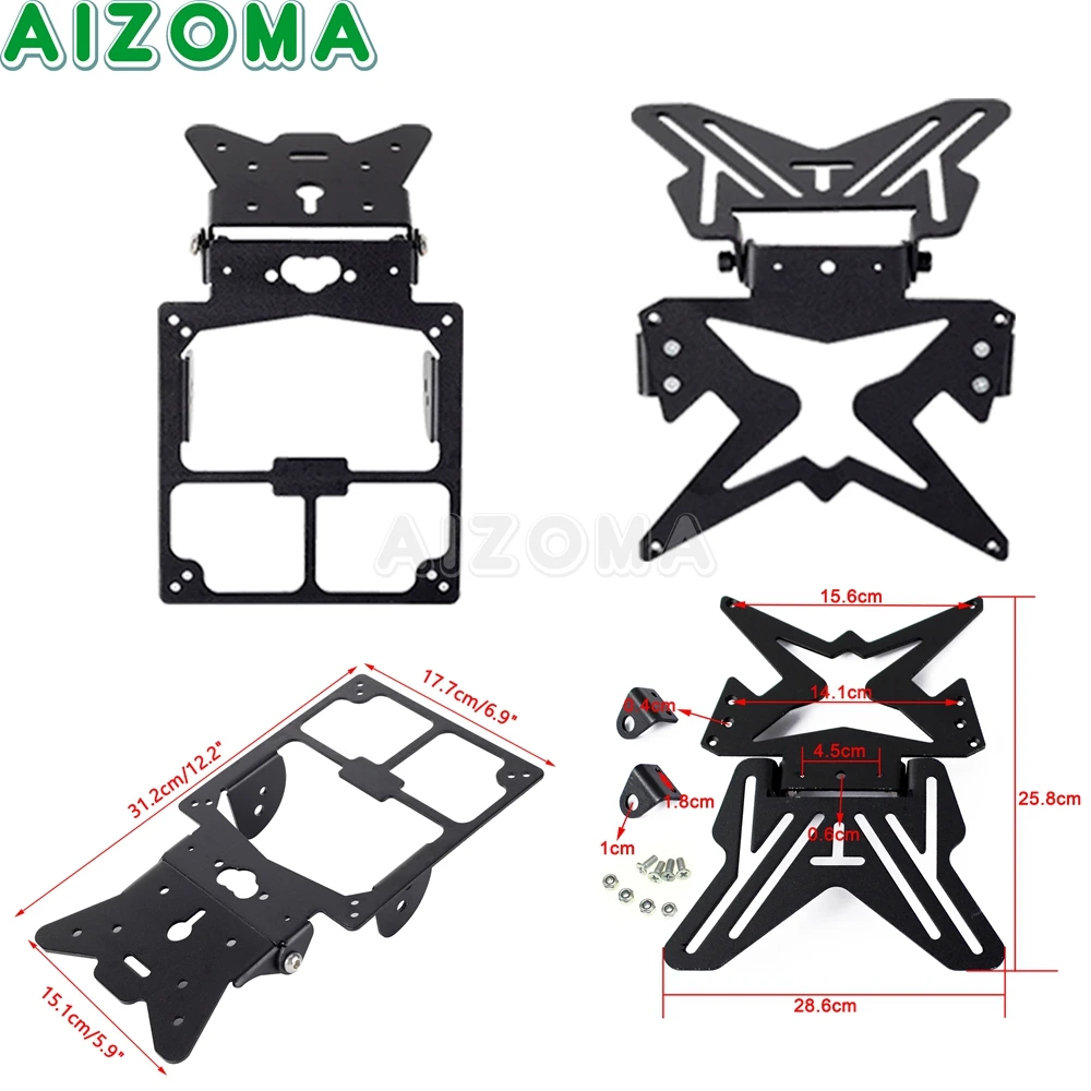 Motorcycle Fender Eliminator License Plate Holder For Yamaha Honda Kawasaki Suzuki Ducati Motorbikes Number Plate Tail Tidy Kit