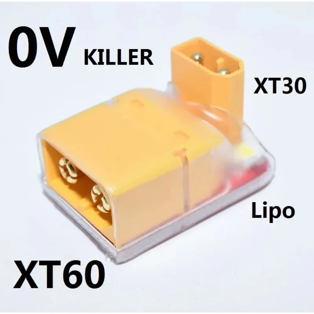 Déchargeur de batterie Lipo 0V XT60 XT30, petit boîtier noir adapté aux accus LiPo