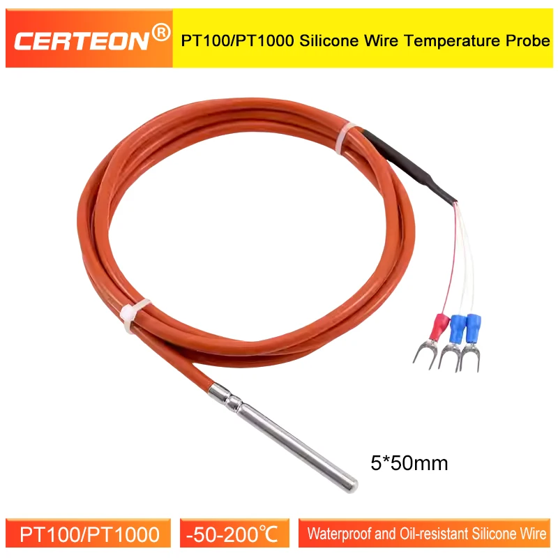 PT100 PT1000 Temperature Sensor Waterproof RTD Probe Platinum ...