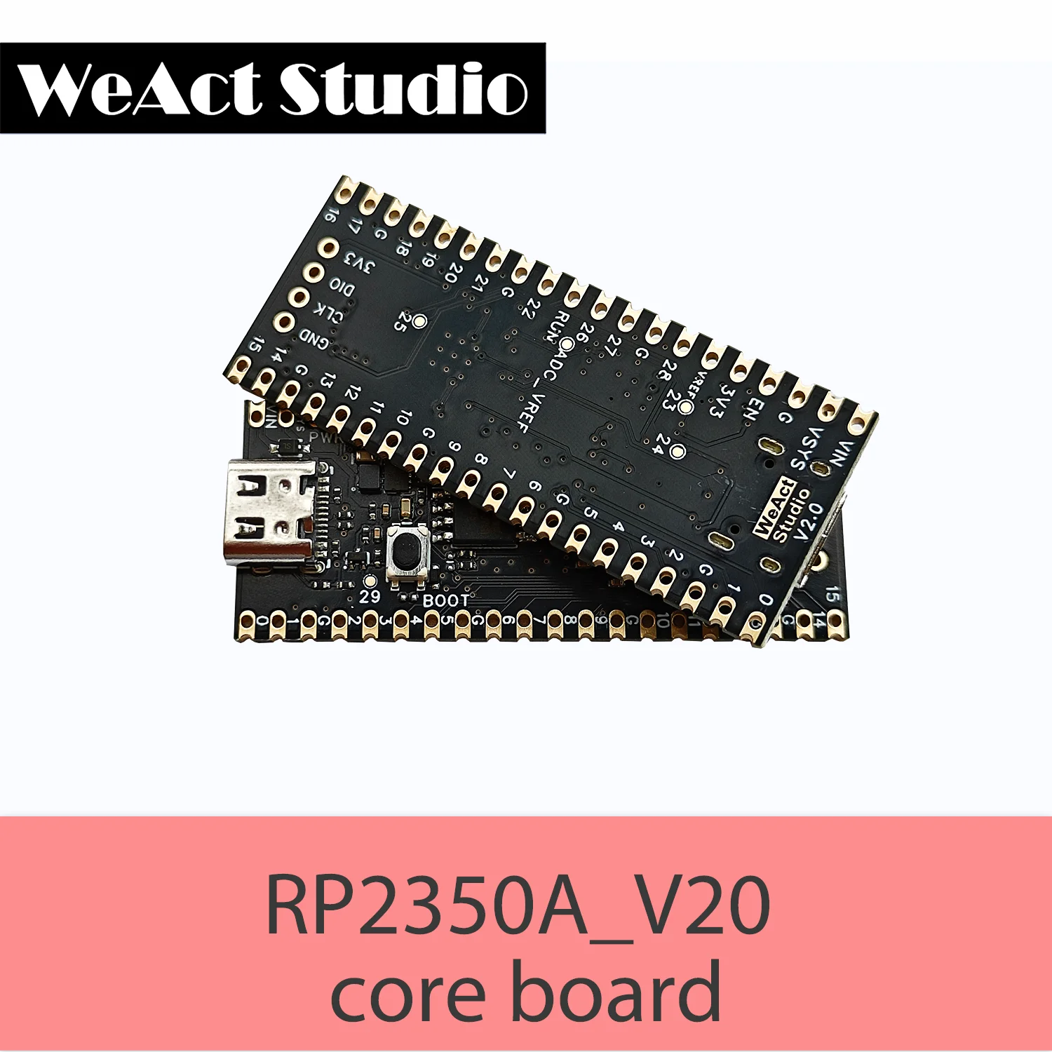 WeAct RP2350A_V20 Completely replace the original PICO2 Raspberry Pi RP2350 RISC-V Hazard3 520KByte SRAM 4or16MByte QSPI Flas 5