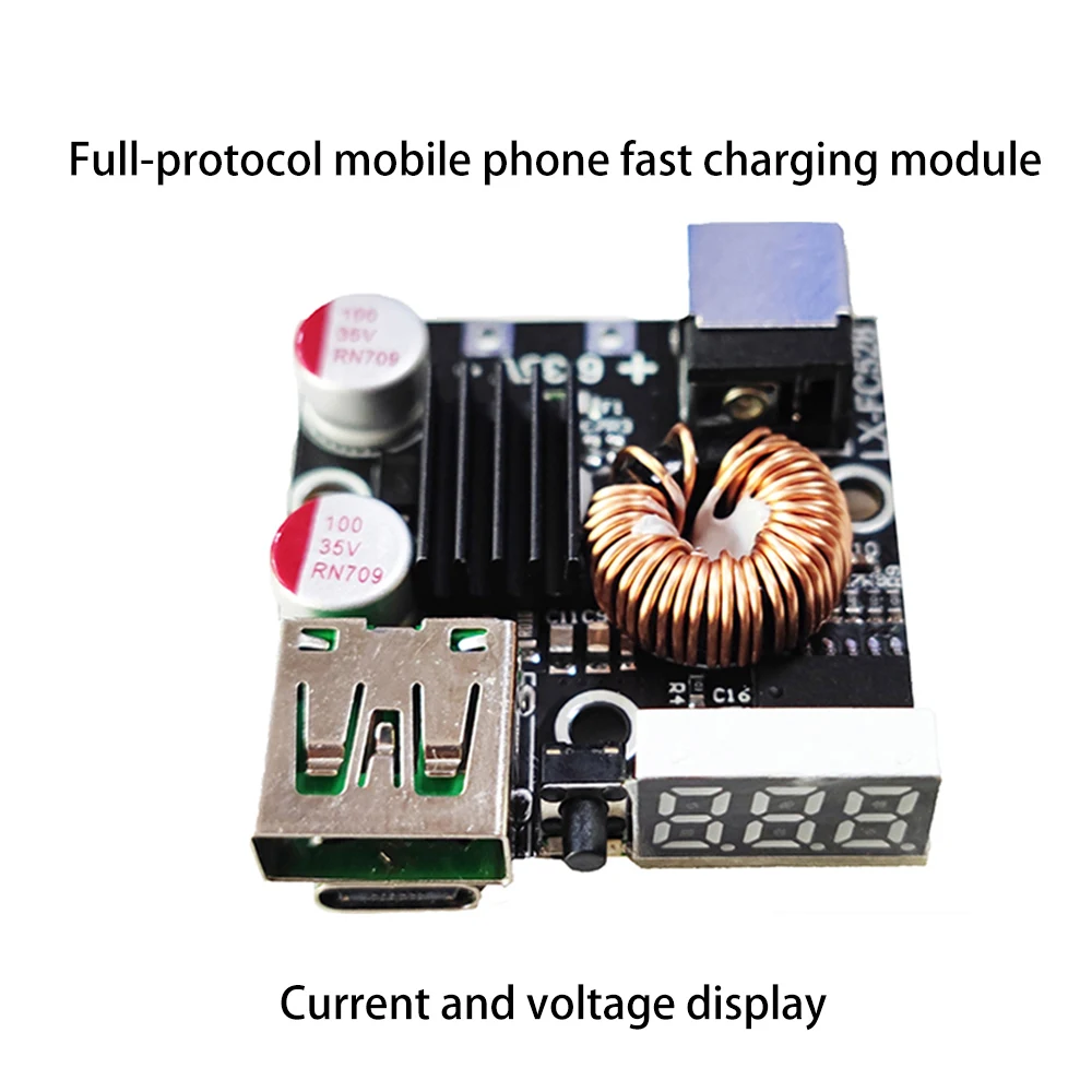 QC4.0 3,0 PD полный протокол мобильный телефон модуль быстрой зарядки 3526  чип с дисплеем USB зарядная плата преобразователя | AliExpress