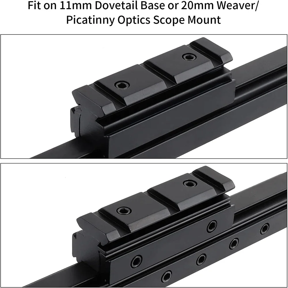 Picatinny Rail Mount Aluminum Scope Base Adapter Converter 11mm to 20mm Weaver Picatinny Rail Scope Mount