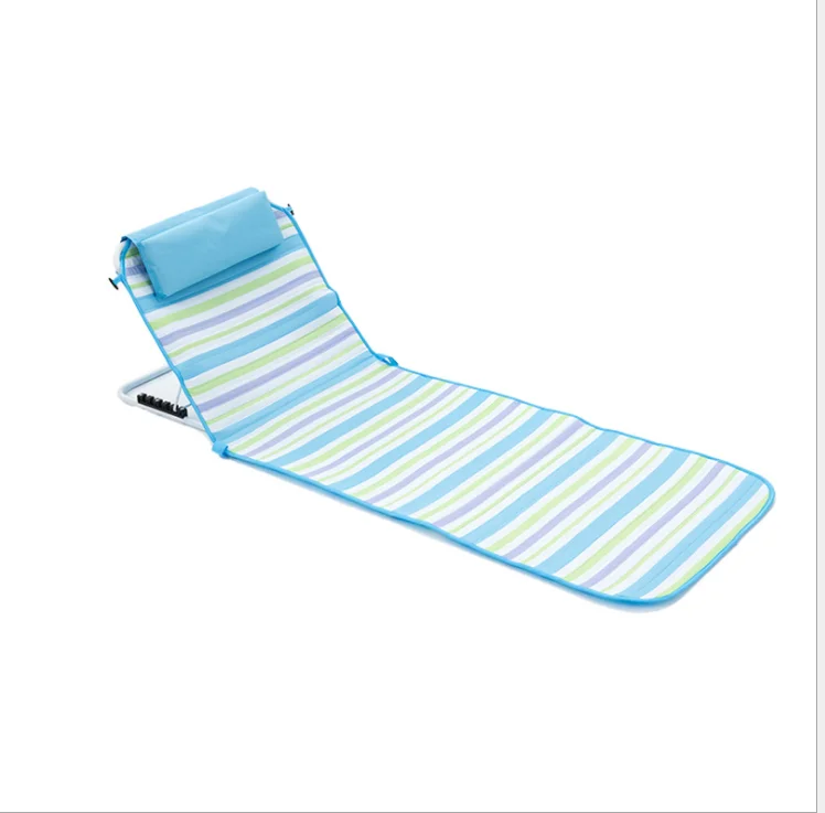 hot high quality Portable lightweight aluminium folding outdoor beach orange camping bed chair 4