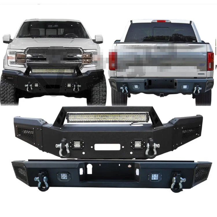

2018-2020 Bumper Offroad Accessories Led Lights D-Rings Pickup Truck Front Bumper Rear Bumper for F150