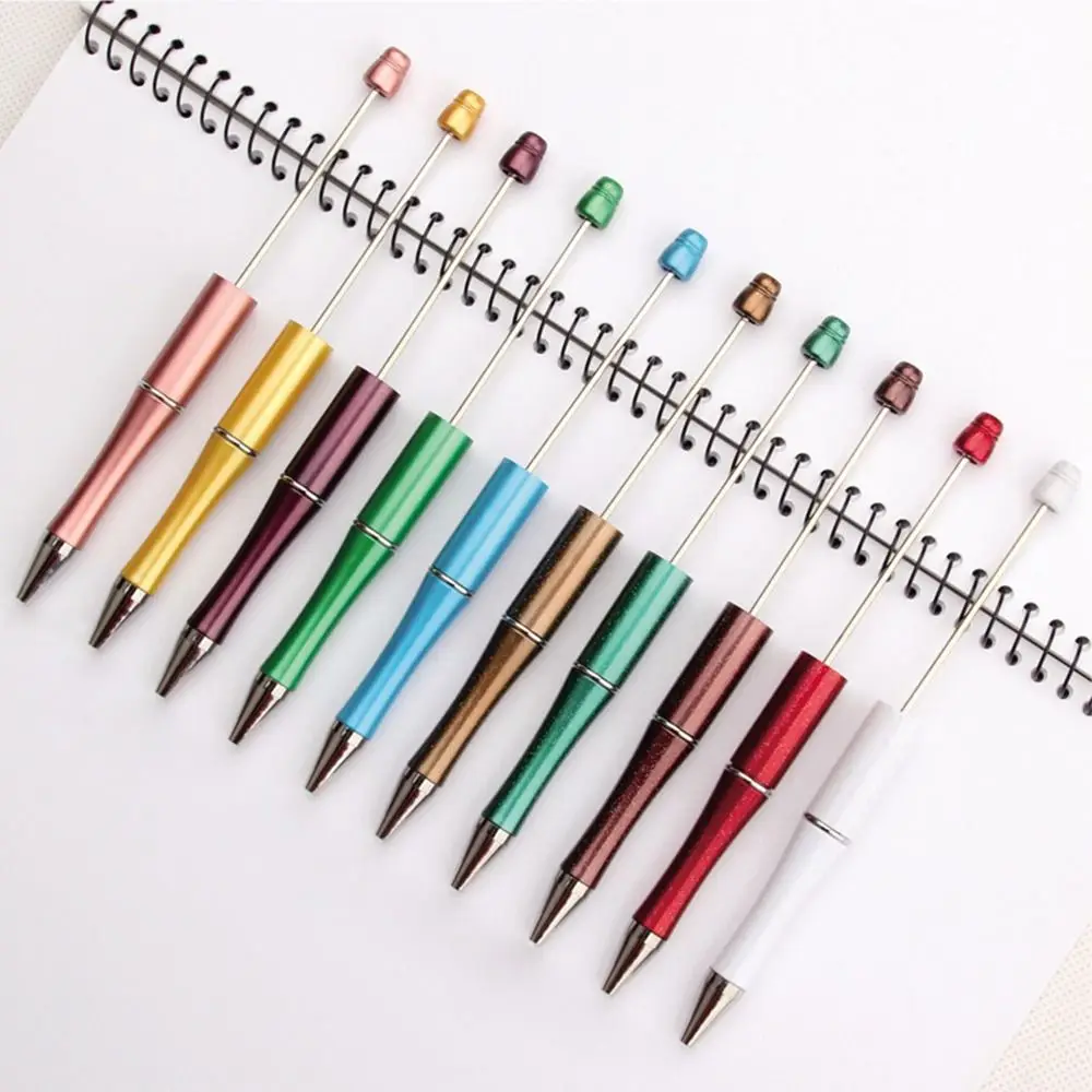 Signing DIY Beaded Ballpoint Pen Colorful 1.0 mm Quick Dry Beaded Gradient Pen Writing DIY Rollerball Pen Writing Supplies handwritten style line block quick pen practice writing sticker hard pen copy line cursive book adult repeated use