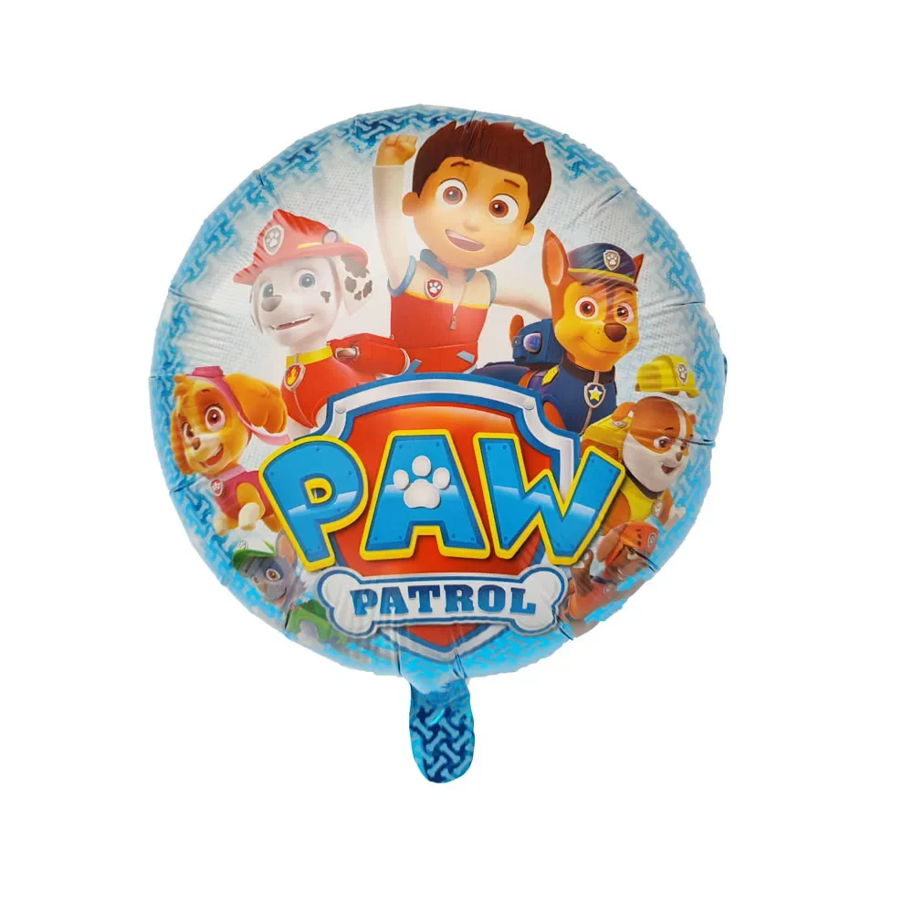 10/50 stücke Paw Patrol Ballon Runde Herz Cartoon Hund Aluminium Film Ballon kinder Geburtstag Party Dekoration Helium globos – Detail 4