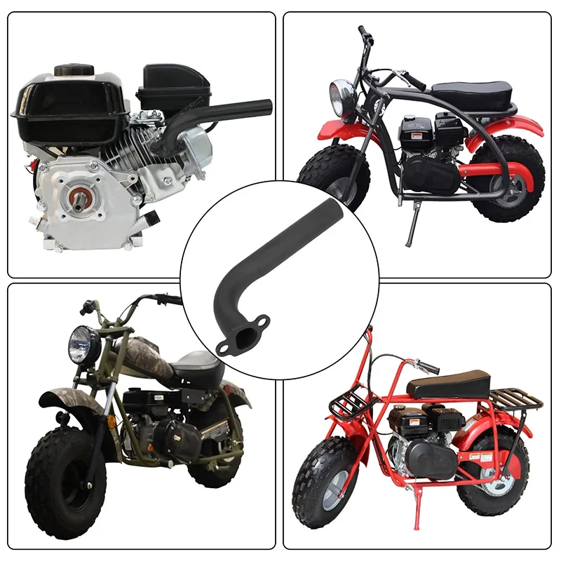 미니 오토바이 배기 파이프 키트, 스트리트 오토바이 부품, 블랙 메탈