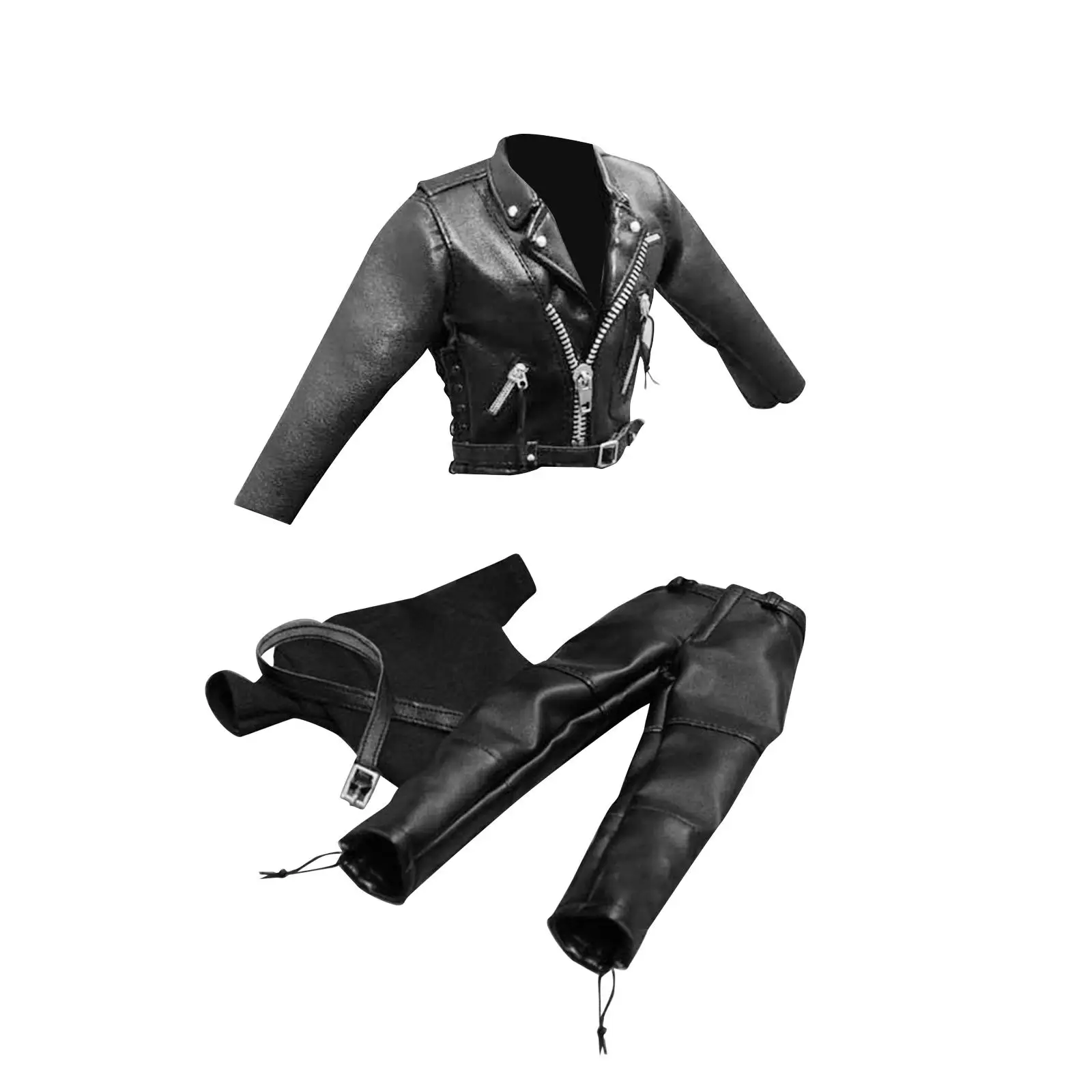 

Куртка и брюки из искусственной кожи 1/6 дюймов, модное Кукольное платье, костюм, свитшот, пояс на талию для 12 дюймов, аксессуары для фигурок