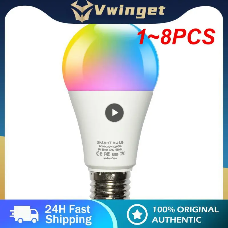 

1~8PCS 15W Tuya Wifi Smart Light Bulb RGB E27 Led Bulb Smart Home Tuya Lamp 110V Alexa Smart Lamp For Home