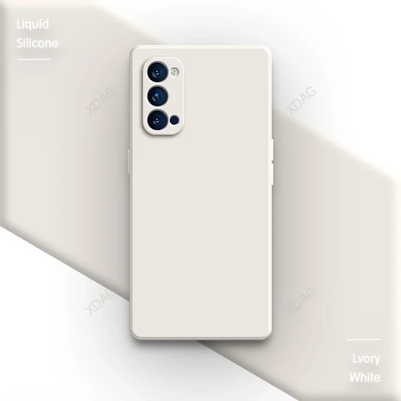 Premium Silicone Soft Square Phone Case - Liquid Silicone, High-Quality Protection