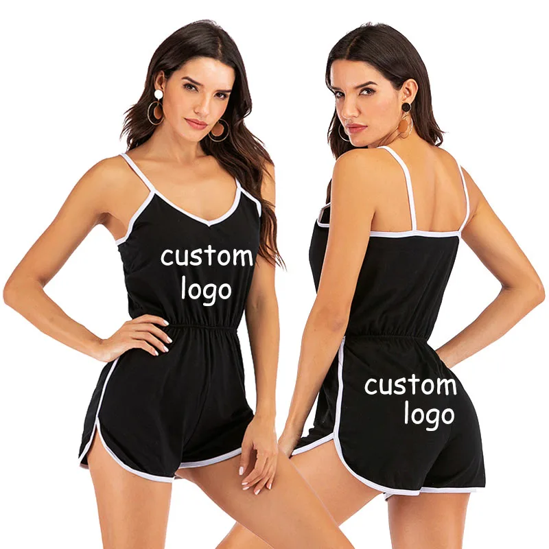 

Custom Sports Set Summer Loose Fitting High Waisted Sports Casual Jumpsuit Yoga Jumpsuit Shorts for Women