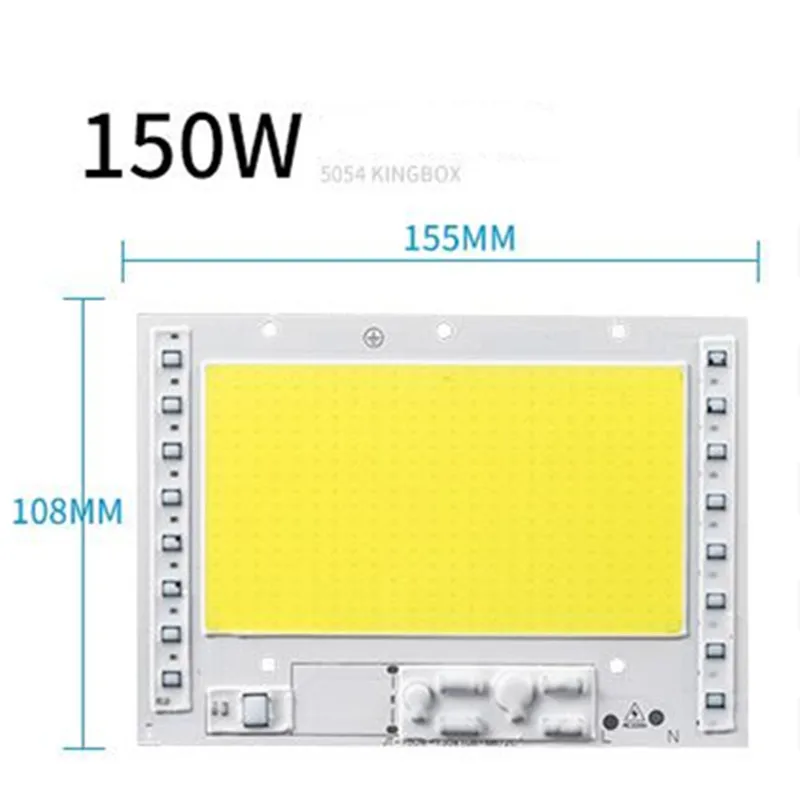 야외 조명용 드라이버리스 COB LED 램프 비드, 100W, 150W, 200W, 220V, 1 PC