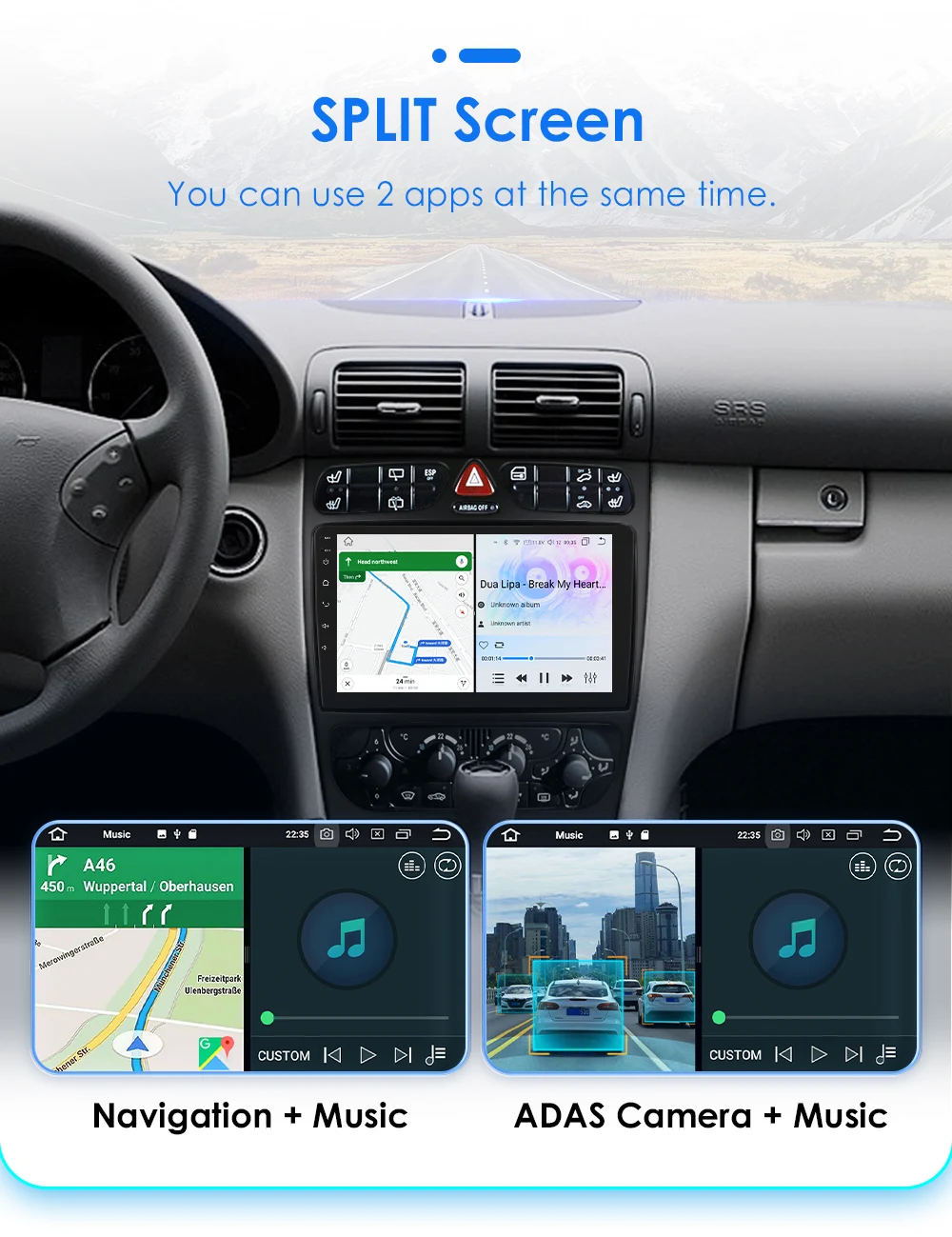 4G 8Core Android Autoradio für Mercedes Benz CLK-C209/W209 A-W168 C-W203 G-W463 Viano Vito Multimedia Player GPS Stereo Carplay – Detail 31