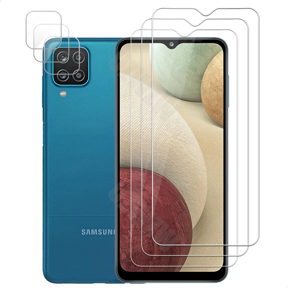 

For Samsung Galaxy A12 Camera Lens Film and Tempered Glass Screen Protector Full Coverage