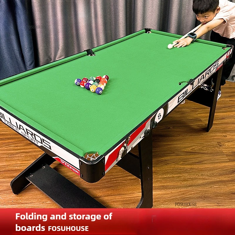 Foldable Large Pool Table Set Home Children's Billiard Table Set Mini Small Indoor Billiard Tabletop Game for Family